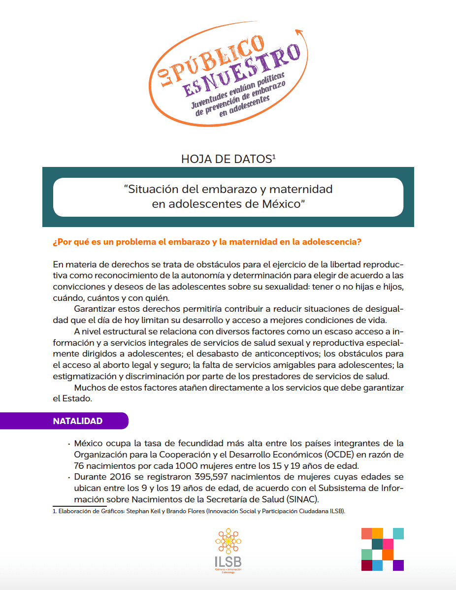 Situación del embarazo y maternidad en adolescentes de México