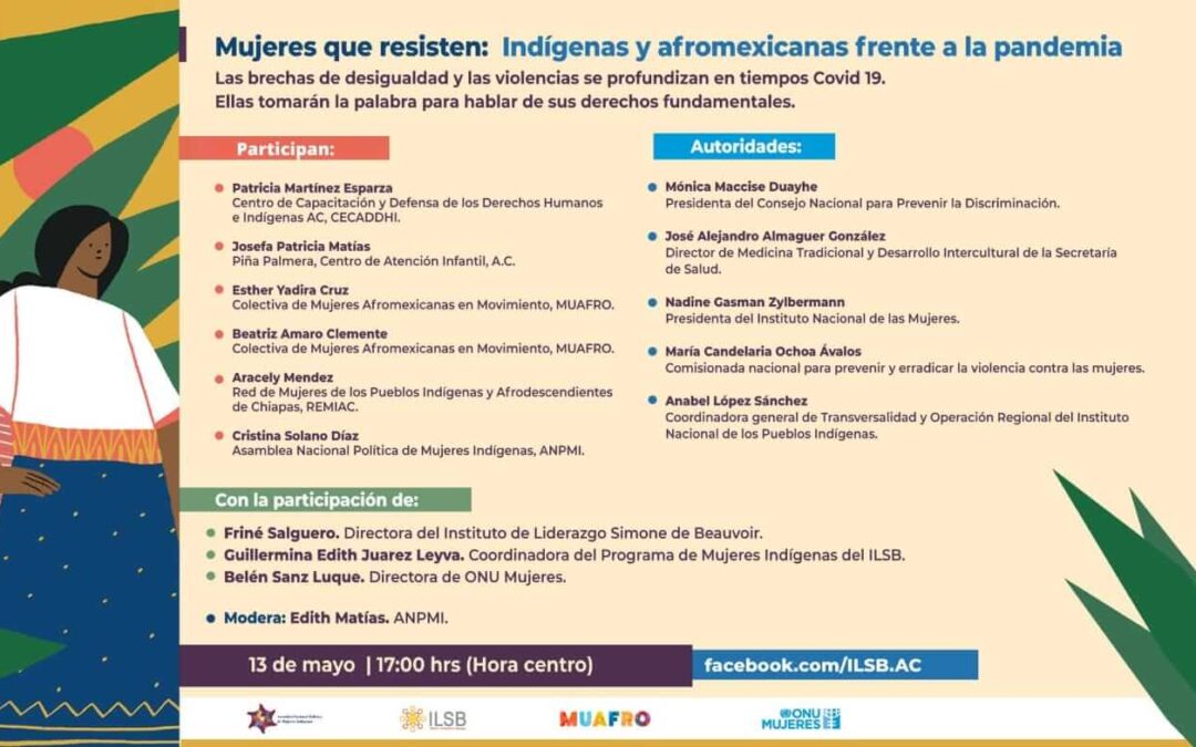 #Webinario Mujeres que resisten:Indígenas y afromexicanas frente a la pandemia